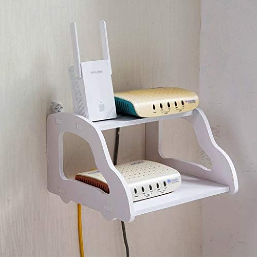 Router-Aufbewahrungsregale, Wandmontage, WiFi-Router-Ständer, Lagerung, schwimmende Wandregal-Halterung, Router-Ausrüstung, Wandregal für Wohnzimmer, Hotel, Router