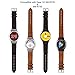 VIGOSS for Gear S2 Watch Band, Premium Vintage Series Soft Genuine Leather Replacement Strap with Silver Adapters Sport Bracelet for Samsung S2 SM-R720 & R730 Smartwatch (Brown)