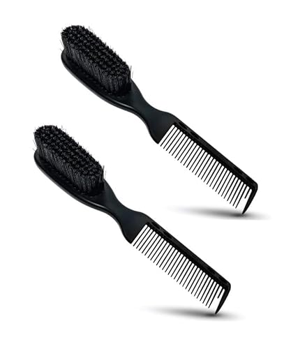 TRU BARBER PRO - Juego de 2 brochas de decoloración, cepillo de limpieza para cortadora, cepillo de barba Cover