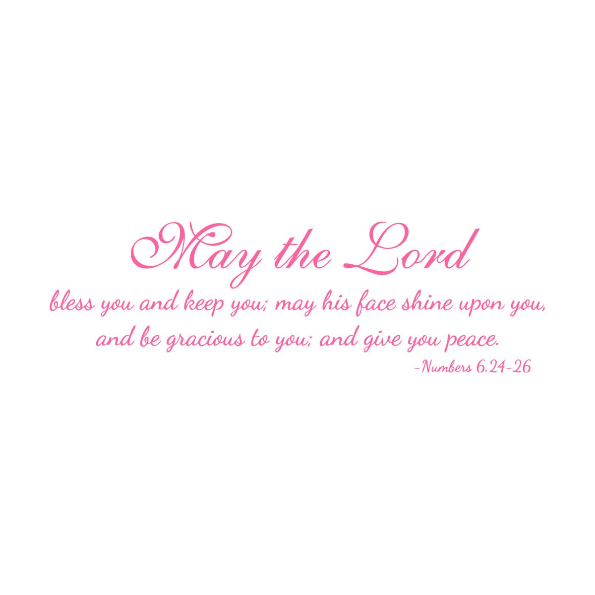 Christionity Scripture Quote Wall Sticker Vinyl Numbers 6:24-26 Bible Verse Living Room Wall Decals Removable Home Decor Small - 18x57cm — image 1