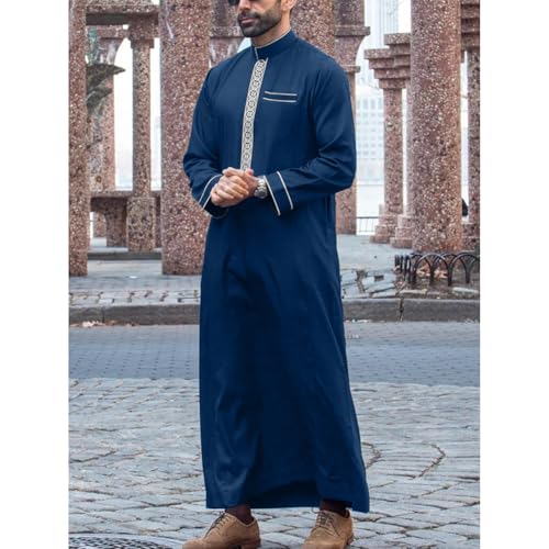 Robe arabe décontractée col en V pour homme en taille L