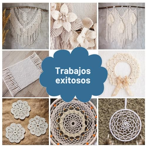 Miniatura 6 de Ourtop Hilo Macrame, 3mm X 300m Cuerda Macrame De 4 Hilos Cordon Macrame Hilo De Macramé Para Manualidades, Colgar De La Pared, Decoración Bohemia, Natural