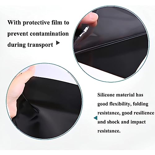 Ytyijie 005 2 Pack Adhesive Black Rubber Pad Sheet Thin Silicone Rubber Gasket Sheet 6X6 Inch, Gaskets Diy Material thumb #3