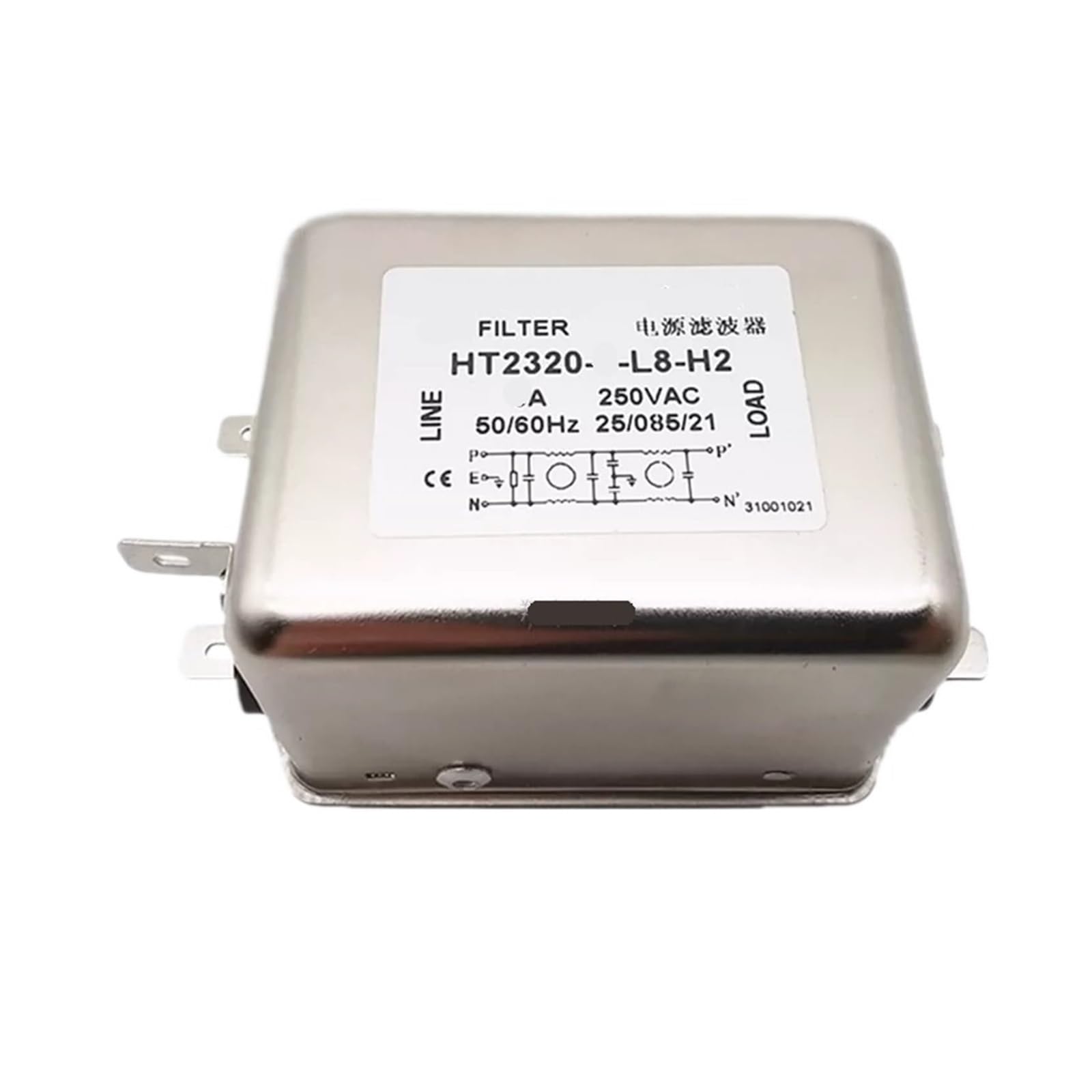 Filtro antiinterferencias HT2320 8A supresor de ruido EMI 2