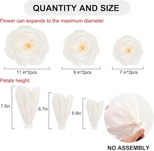 Miniatura 8 de BEISHIDA Flores de papel de seda para colgar, color lavanda, morado y blanco, flores de crisanto, manualidades, para Halloween, boda, cumpleaños,