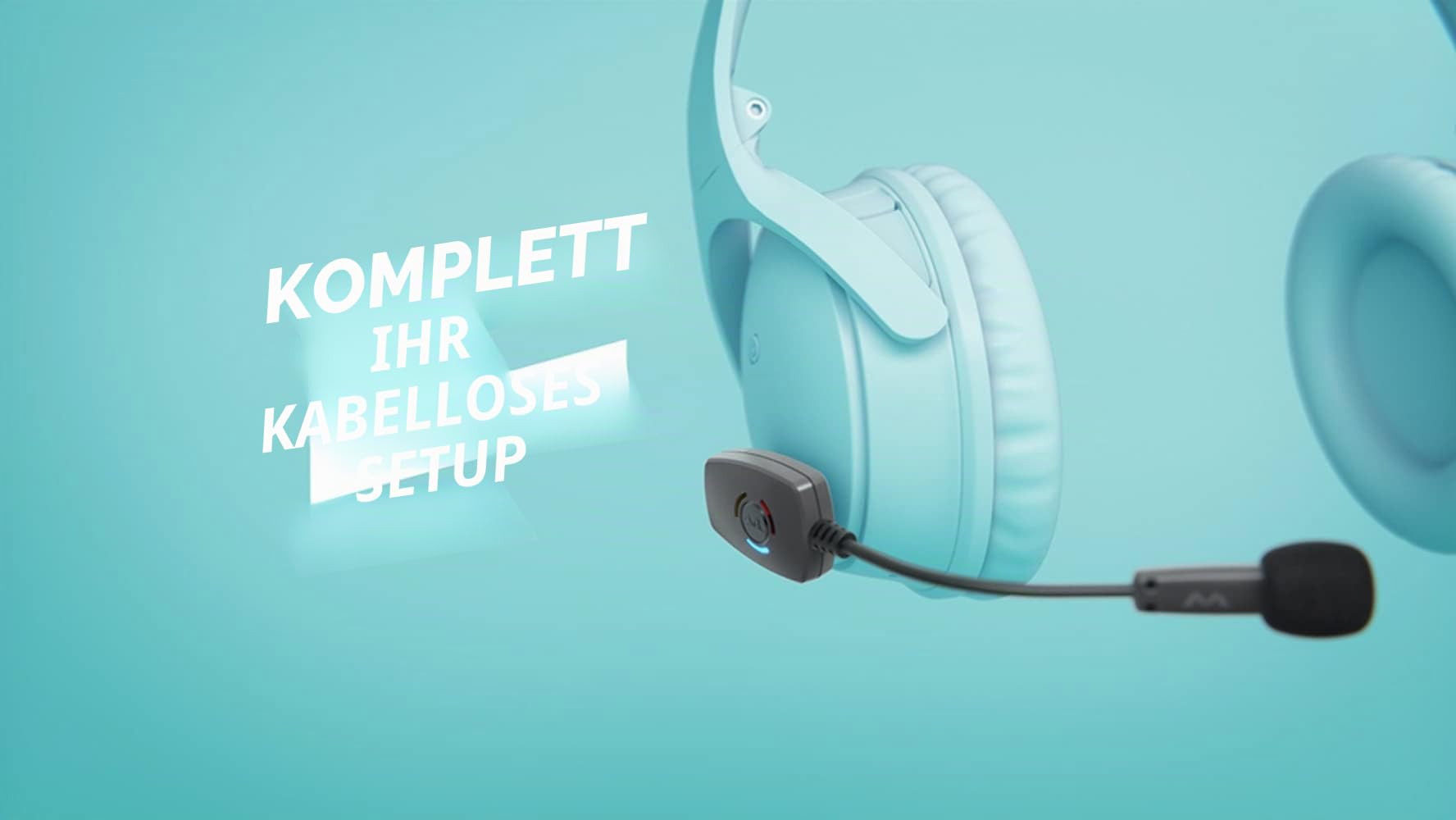 Antlion Audio ModMic kabelloses ansteckbares Mikrofon Uni- und Omni-direktionales Mikrofon mit Stumm-Schalter, kompatibel mit Mac, Windows PC, PlayStation 4 und mehr