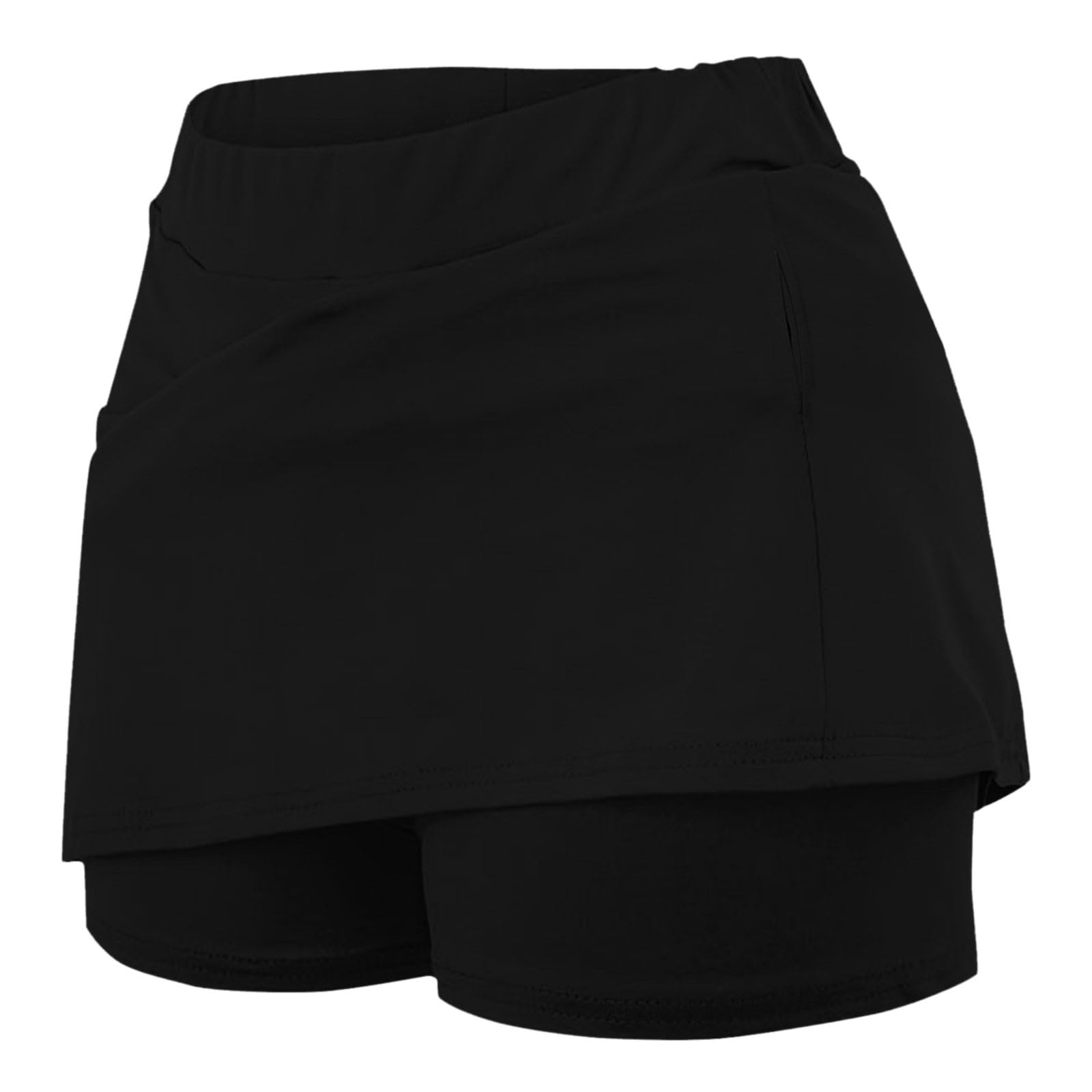 Skorts for Women Plus Size Tummy Control Legging with Skirts Casual High Waist Mini Skirts Athletic Tennis Short — view 5