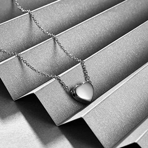 image for NIBASTAR Heart Necklace and Bracelet for Women Girls Stainless Steel I