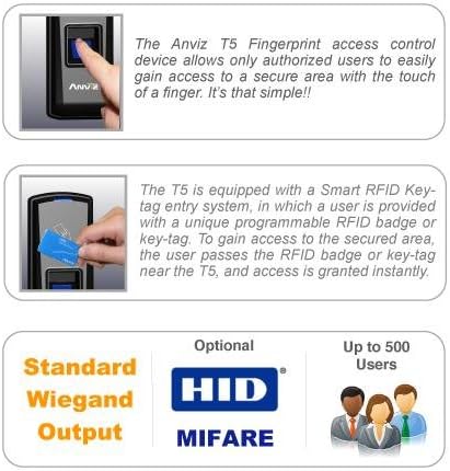 T5 Fingerprint Rfid Biometric Access Control