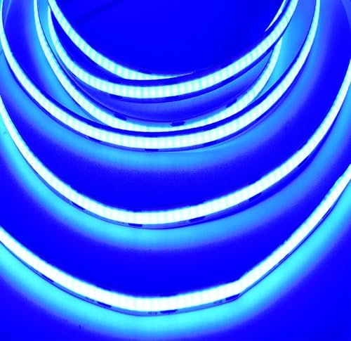 Image of COB Strip Lights,DC12V 16.4ft /5m Super Bright Dimmable 32000LM LED Light Strips, High Density Non-Waterproof 1600 LEDs Ribbon Light, More Evener Lighting Than SMD Strip Lights (Blue)