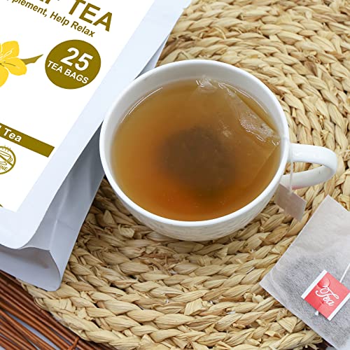 Tearelae - Mullein Tea Bags For Lungs - 2.65 Oz/75G (3G X 25 Bags) - 100% Pure Natural Premium Mullein Leaf Tea - Non-Gmo - Caffeine-Free - Good For Respiratory System #TOP3