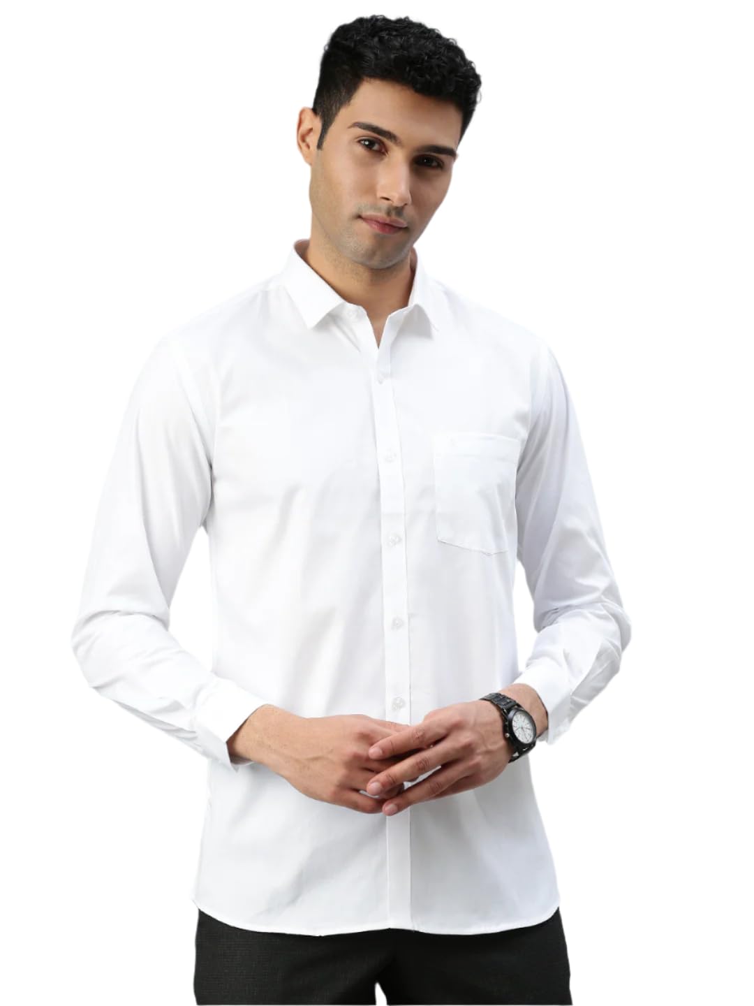 Ramraj Mens Pure Cotton Trending Full Sleeve Shirt-White-image-31
