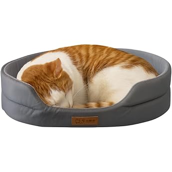 Dog Bed, Dog Bed, Cat Bed, Pet Cushion, Dog Bed, Pet Sofa, Washable, Waterproof, Anti-Slip, All Year Round Use (Gray, M (Leng
