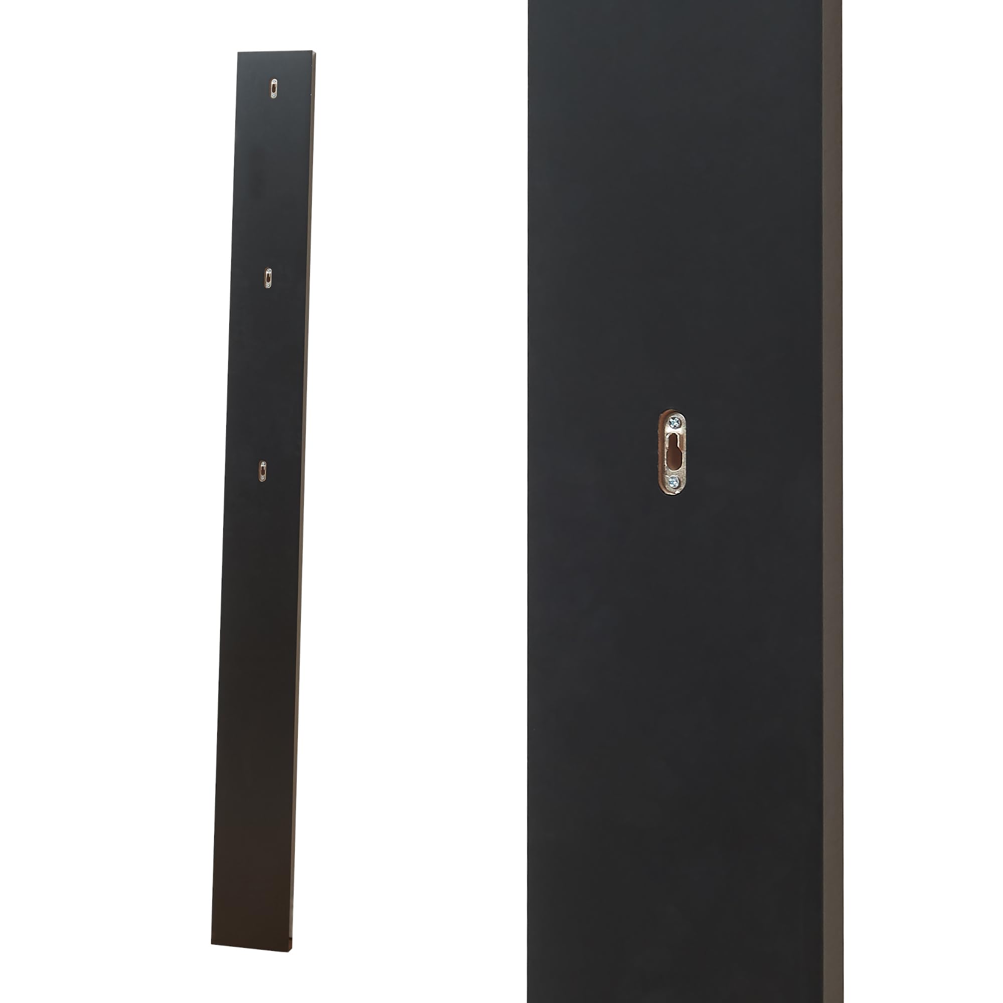 [en.casa] Appendiabiti da Parete con 3 Ganci Pieghevoli Pannello Attaccapanni da Ingresso Corridoio 165 x 15 x 2,5 cm - Nero