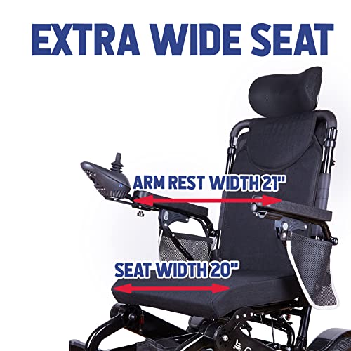Culver Mobility Shawk Electric Wheelchair For Adults, All Terrain Lightweight Foldable Wheelchairs,Power Motorized Electric Wheel Chair, Comfortable Remote Control Mobility Aid (Black) #TOP7