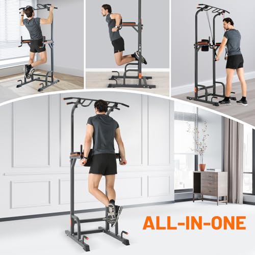 Nahaufnahme der ergonomischen Schwammgriffe an der Klimmzugstange der ISE Power Tower für komfortables Training ohne...