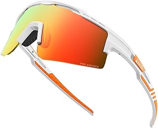 OutdoorMaster Hawk II Polarized Sports Sunglasses for Men Women, TAC UV400 Protection TR90 Frame Cycling Sunglasses, Baseb...