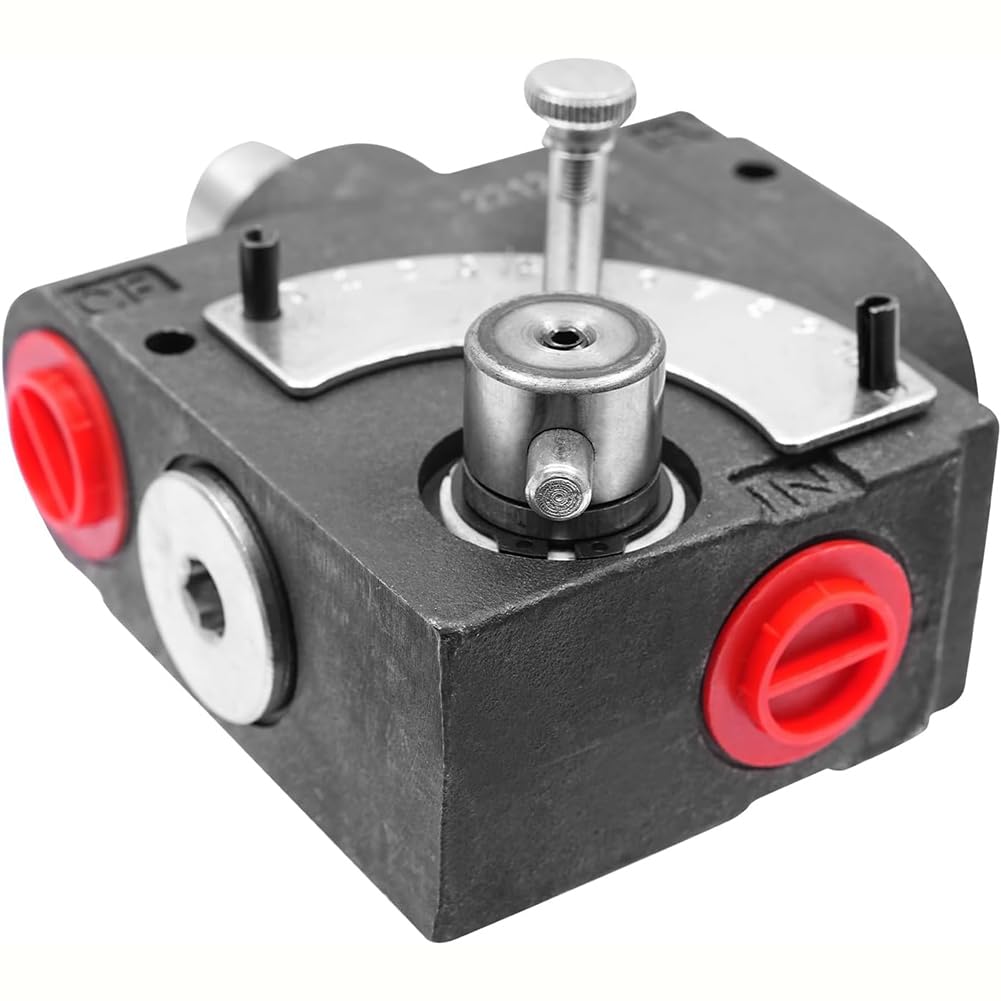 Gertrude Hydraulisches Durchflussregelventil, 3/4 Zoll NPT Anschluss 0-30 GPM Hydraulisch Einstellbar Richtungsabhängig Regelventil, 500-3000 PSI Druckbegrenzungsventil Für Traktorlader