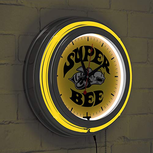 Trademark Gameroom Dodge Chrome Double Rung Neon Clock - Super Bee #TOP5