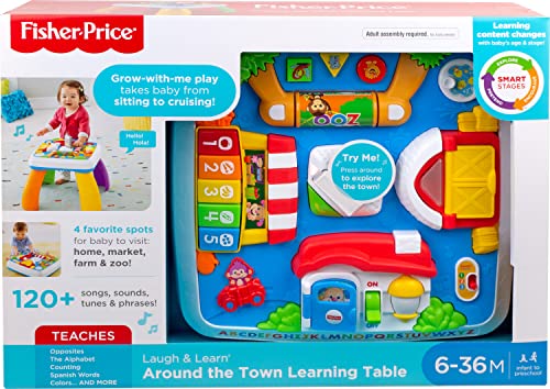 Fisher-Price Laugh & Learn Baby To Toddler Toy, Around The Town Learning Table With Music Lights & Activities For Ages 6+ Months #TOP5