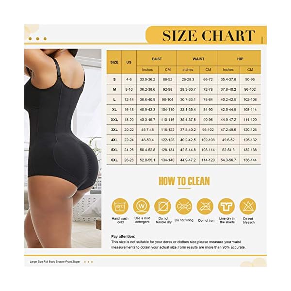 FeelinGirl-Women-Shapewear-Bodysuit-Tummy-Control-Fajas-Body-Shaper-for-Women-with-Zipper FeelinGirl Fajas Colombians Shapewear for Women Tummy Control Post Surgery Compression Garment Black XL