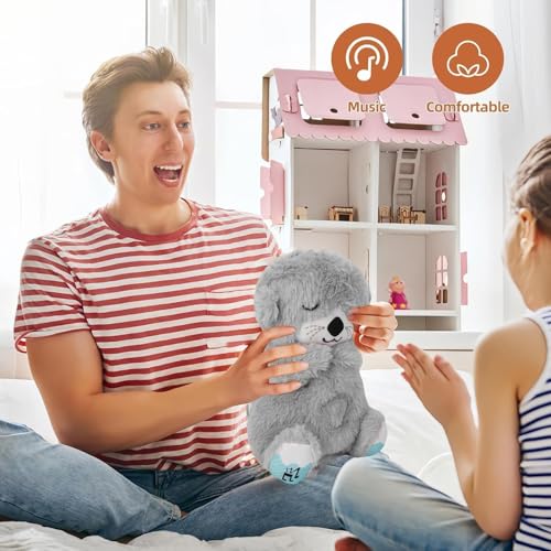 Image of AGC Breathing Teddy Bear with Music for Baby Sensory Sleep Lights Rhythmic Soft Toy, Lights and Breathing Motion, Breathing Toy Teddy Bear with Lights | Best Gift for Kids (Brown)