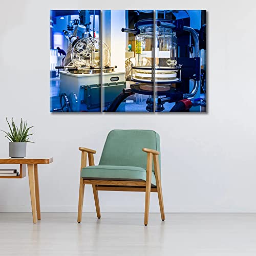 Image of TUMOVO 3 Pieces Medical Poster Canvas Wall Art Clinical Laboratory Artwork Bathroom Decor Wall Art Medical Examination Print on Canvas Stretched and Framed Ready to Hang (36 inch Wx24 H)