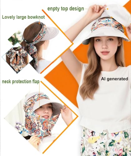 Gorro mujer con ala ancha para sol y protección UV miniatura 4
