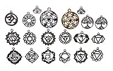 20 Chakra and Spiritual Mandala, lotus, Flower of Life and Tree Charms from Old School Geekery TM