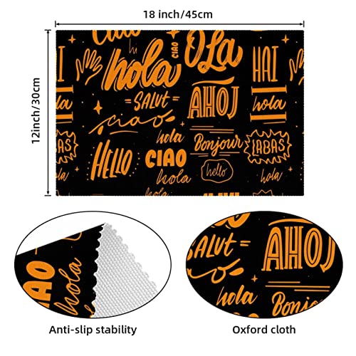 Sets de table design Hello multilingue pour animer vos dîners en famille