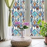 cloison vitrée coulissante [Repositionnable et facile d'entretien] Application statique sans colle ou se décolle proprement, se nettoie avec un chiffon humide et peut être coupé pour s'adapter à un look personnalisé.