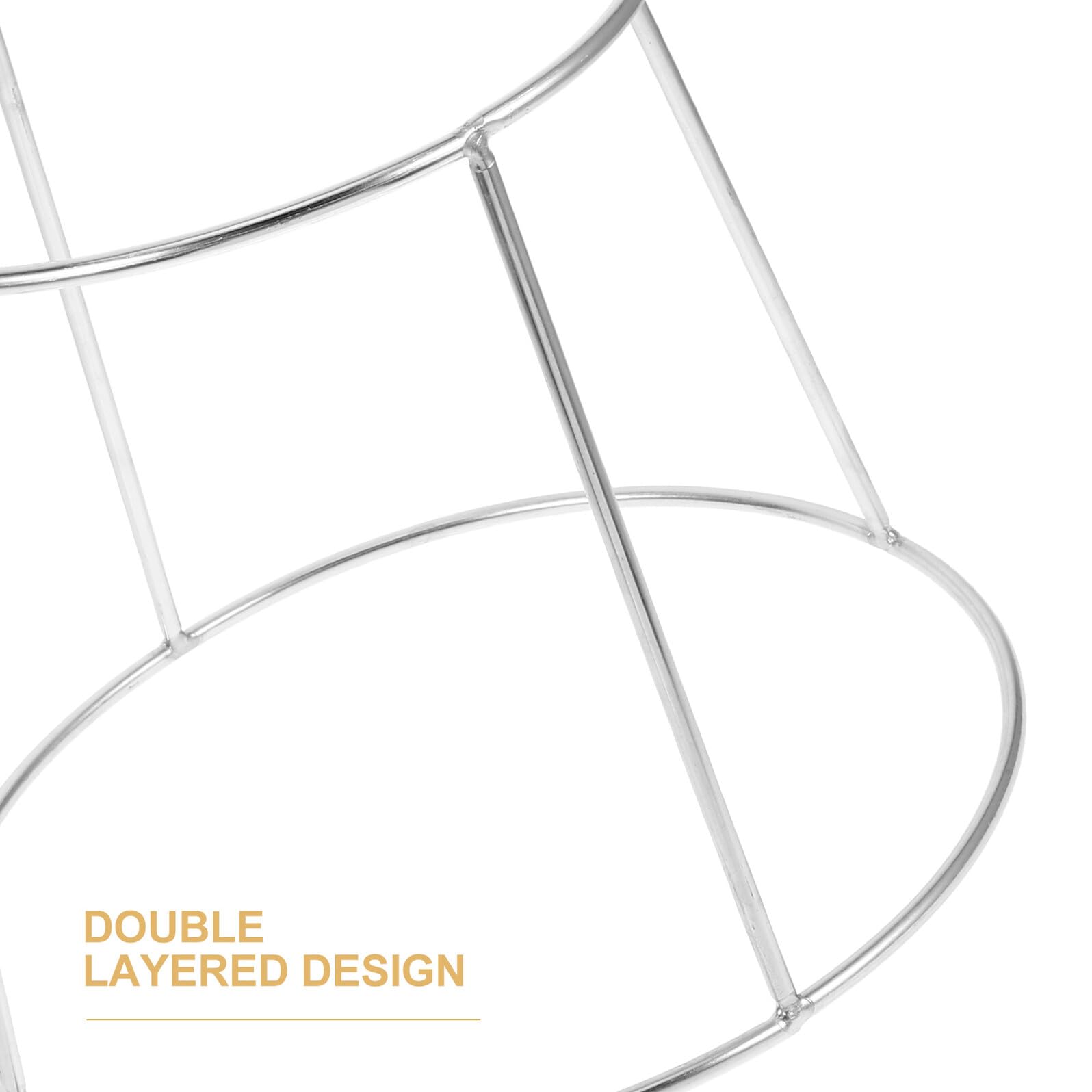 Mikinona Alzatine per Buffet Design Creativo e Doppio Strato Set 3pezzi in Acciaio Inossidabile Supporto Versatile e Salvaspazio per Vassoi e Piatti Mare