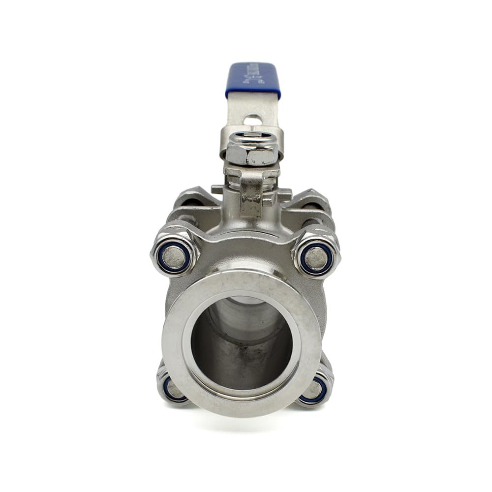 Brida de Bola de Alto vacío Manual de Tres Piezas de Acero Inoxidable SUS304 KF16 KF25 KF40 KF50, instalación rápida(KF16)