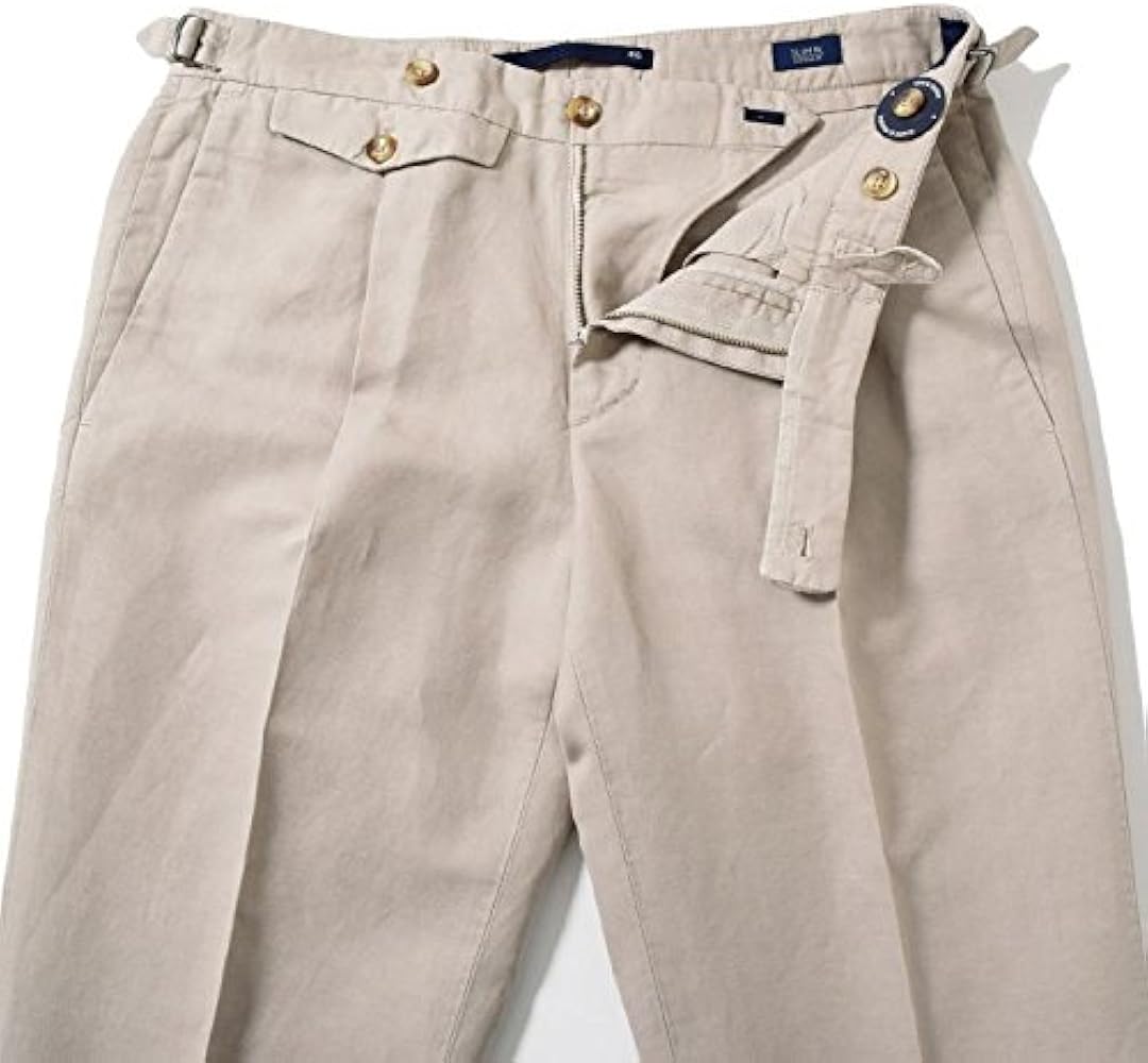 インコテックス　1プリーツ　リネン　ライトベージュ　　サイドアジャスター　44 インコテックス 1プリーツ リネン ライトベージュ サイドアジャスター