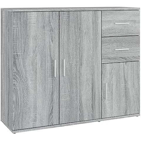 vidaXL Grey Sonoma Sideboard with Ample Storage Cover