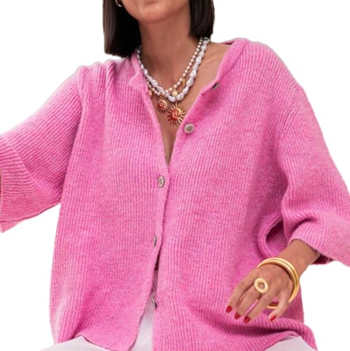 Image of Women Knitted Crop Cardigan Blouse Short Sleeve Button Down Sweater Shirt Y2k Open Front Cardigan Top Streetwear