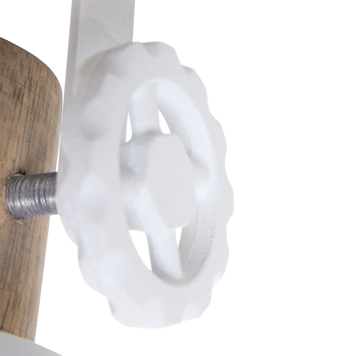 Steinhauer Lampada da soffitto 2 Spot 7969W Lampada da parete Vintage E27 Rustico Legno Metallo Spot Marrone Bianco