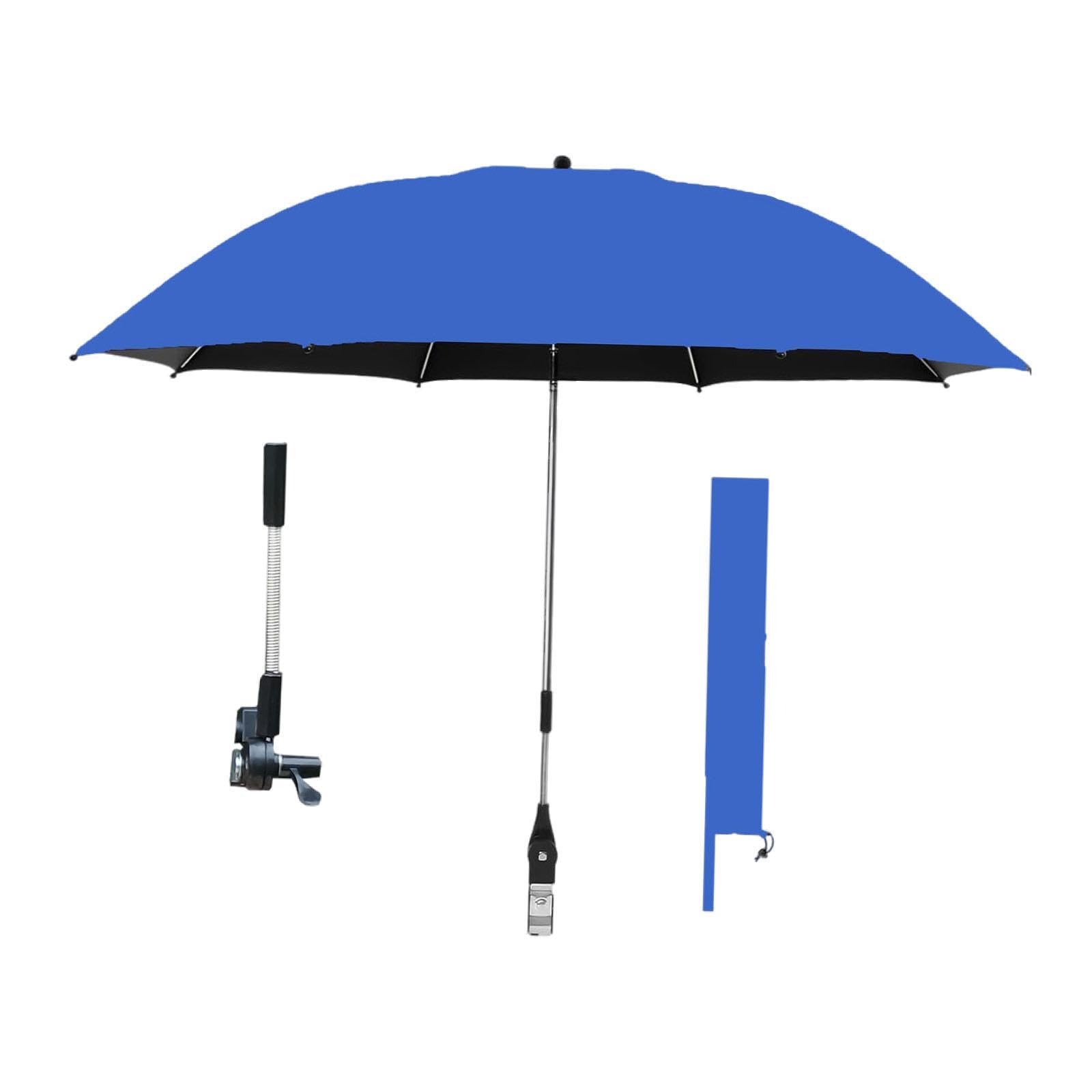 42 Beach Chair Umbrella with Universal Multipurpose Stroller Umbrella Blue|Home & Garden | Yard, Garden & Outdoor Living | Garden Structures & Shade | Umbrellas-image-2