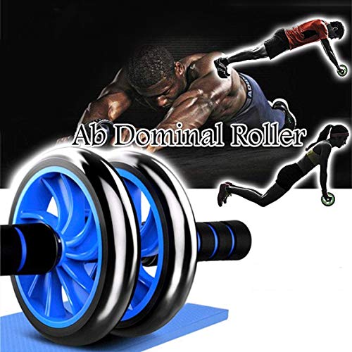 SIMEIXI Rodillos Abdominales, Rueda de Ejercicio Abdominal, Entrenador de Fuerza Abdominal, con una Almohadilla Extra Gruesa para la Rodilla.(Azul)