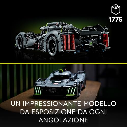 42156 Technic PEUGEOT 9X8 24H Le Mans Hybrid Hypercar, Iconico Modellino di Auto da Corsa per Adulti da Costruire, Idea Regalo per Uomo o Donna, Set Automobilistico da Collezione in Scala 1:10 - Lego - Immagine 5