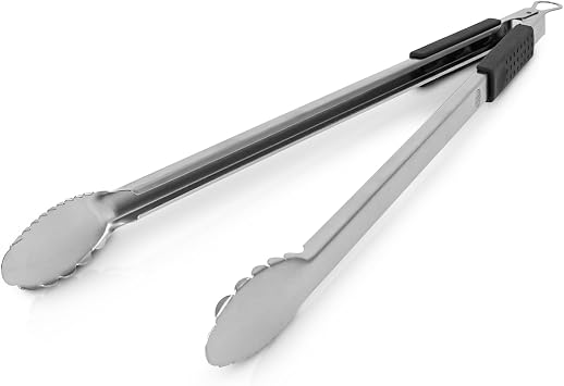 Fire Pit Wood Tongs 24-inch Long for Loading 12 lbs. Max Lift with Safety Hand Grips for Fire Rings, Campfires, and Fireplaces, Outdoor or Indoor