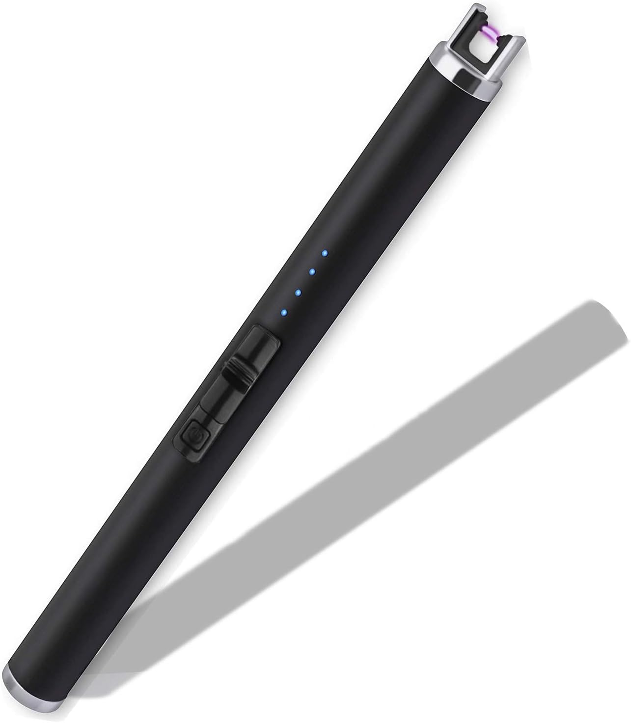 Lighter Candle Lighter Electric Arc Coil with Upgrade Battery Indicator Triple Safety Rechargeable Flameless Windproof Portable 6.89IN Stainless Steel No Spark&Smell Pocket Size