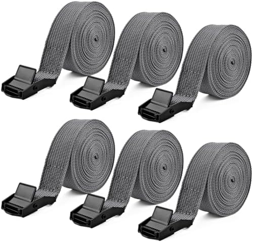 10 Heavy-Duty Cam Buckle Straps - 25mm Wide, 2.5m Long, 250kg Capacity - Purple, UK Made