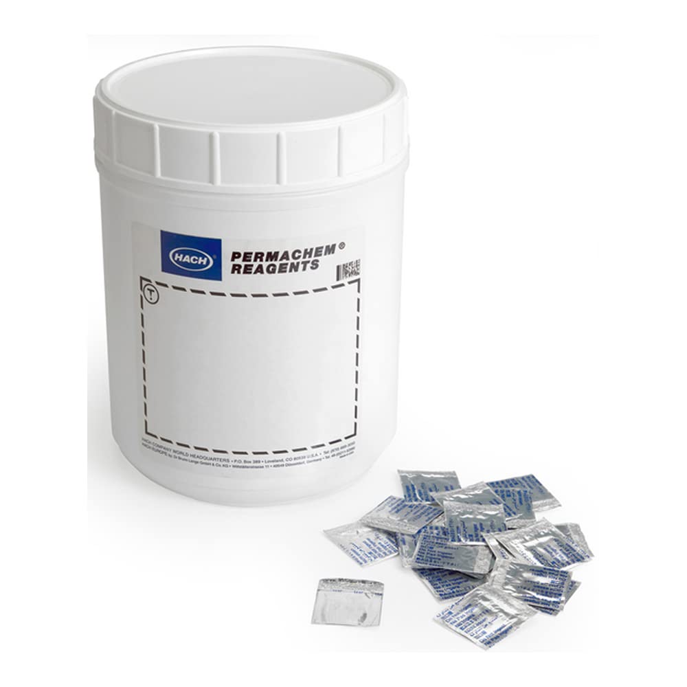 Hach DPD Total Chlorine Reagent Powder Pillows, 5 mL, Pack of 1000, Range from 3.5 mg/L Cl₂, USEPA Accepted Method 8167, Drinking Water & Wastewater Analysis, for Use with Colorimeter, 1407628