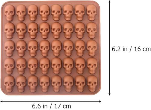 Miniatura 4 de 1 juego de molde de calavera de Halloween para galletas de calavera de Halloween, bandejas de silicona de gomitas de silicona para caramelos