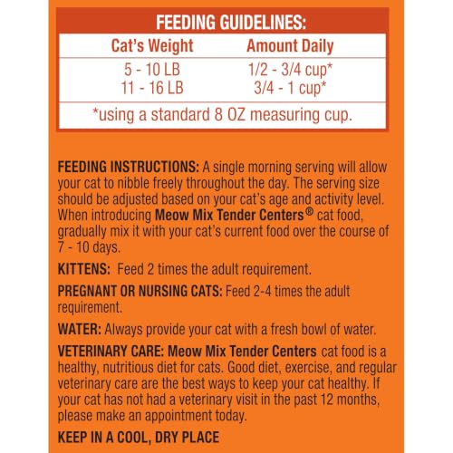 Image of Meow Mix Tender Centers Salmon & White Meat Chicken Flavors, Dry Cat Food, 14.2 lb. Bag