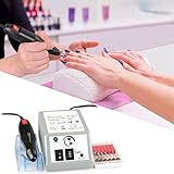 Professional Nail Drill Machine for Acrylic Nails Electric Nail File Machine Nail Art Polisher Nail Drills Bits Sets Tools Manicure Pedicure - 1 Year Replacement Warranty
