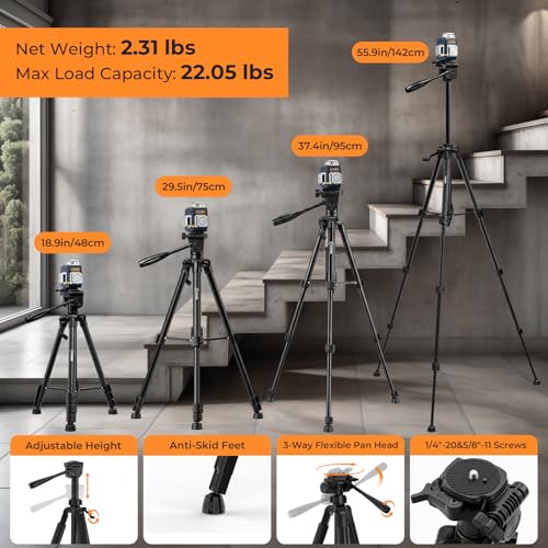 Image of CIGMAN 3D Laser Level with Tripod,Remote Control,Compact Design,4000mAh Battery,Rotary Base,3x360Self-Leveling Green Laser Leveler for Picture Hanging and DIY Projects