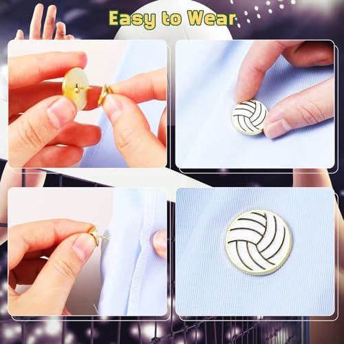 Image of Tondiamo 24Pcs Sports Lapel Pin for Team Gift 3 /4 inch Brooch Decor