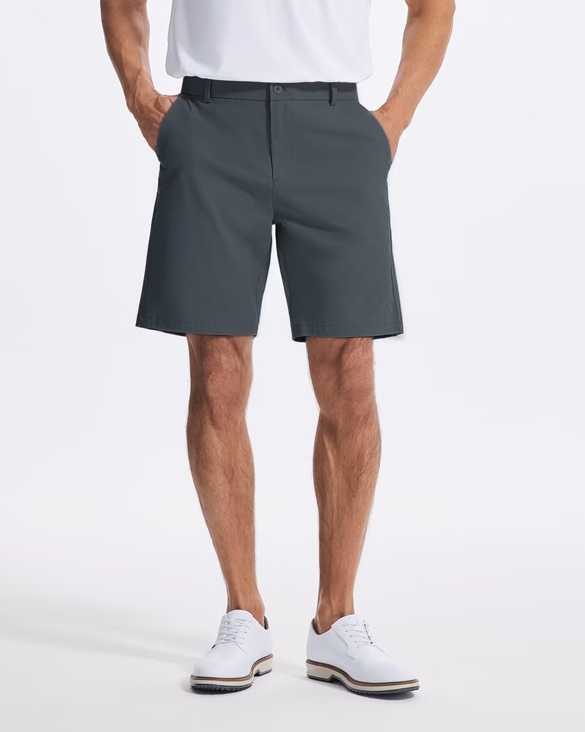 SNOWTEN Men's Classic Fit 7/9/11 Inch Golf Shorts Lightweight Long Stretch Hiking Short with 4 Pockets for Casual Work